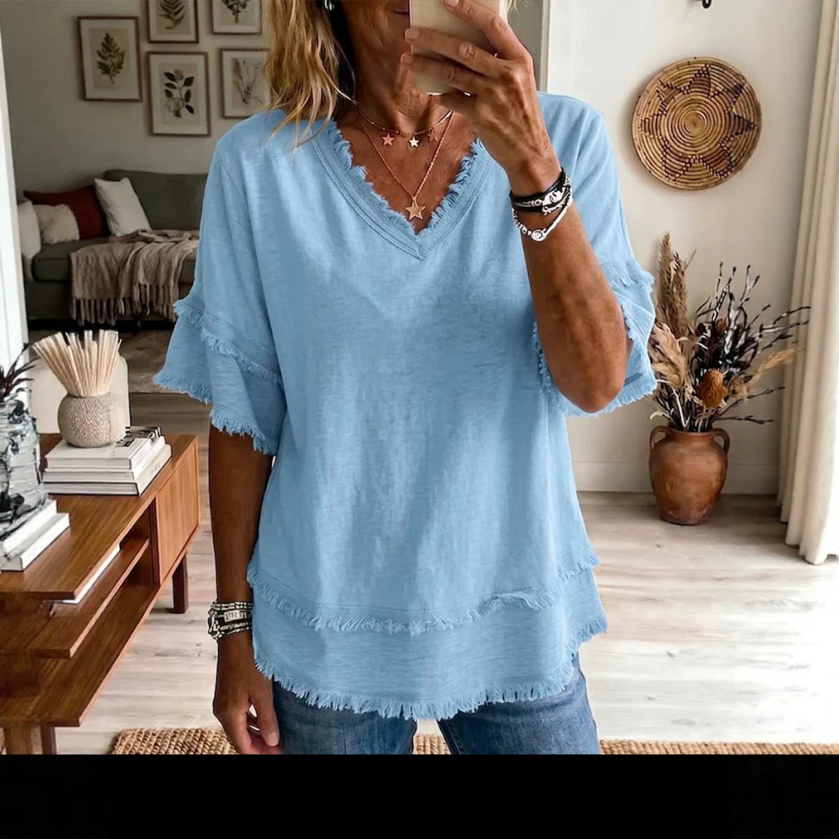 Women’s V-Neck Blouse