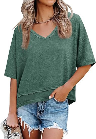 Women’s V-Neck Half Sleeve Top