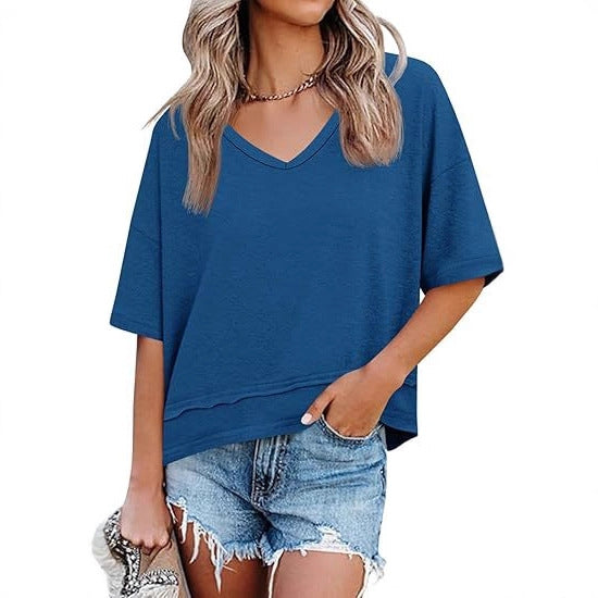 Women’s V-Neck Half Sleeve Top