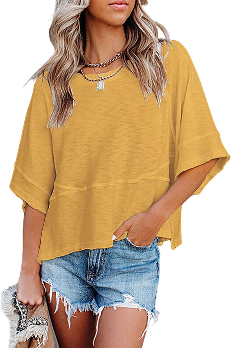 Women’s Round Neck Flared Sleeve Top