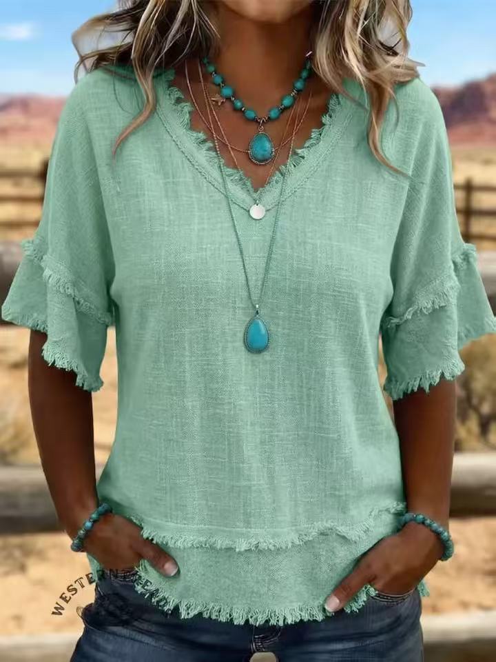 Women’s V-Neck Blouse
