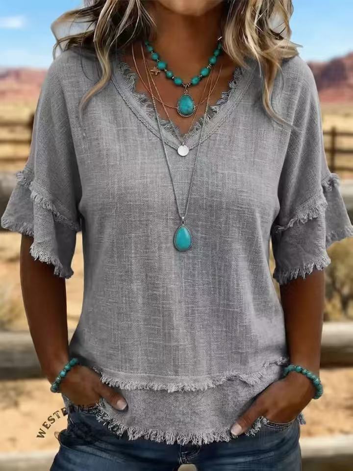 Women’s V-Neck Blouse