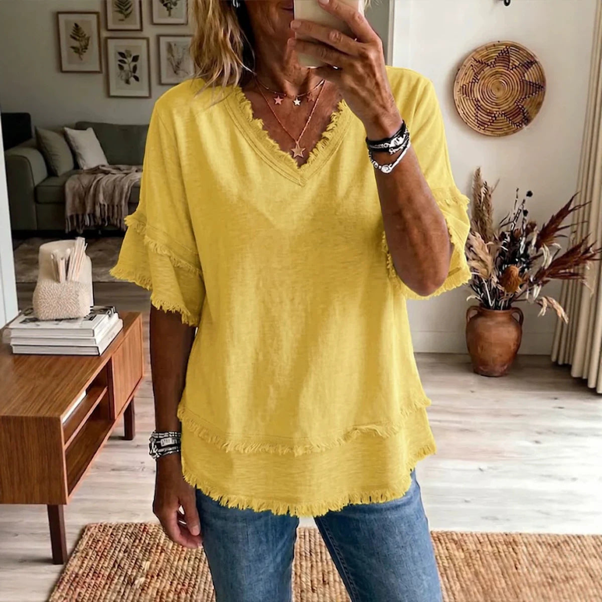 Women’s V-Neck Blouse