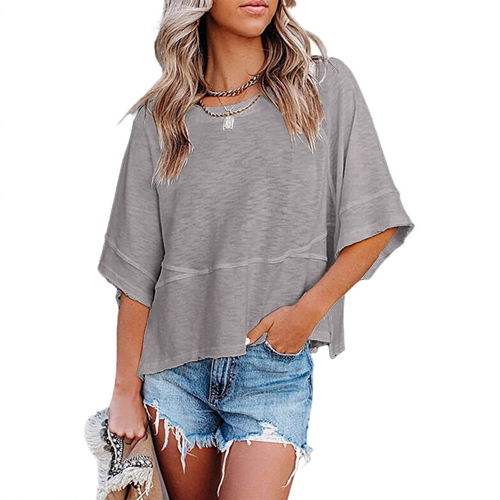 Women’s Round Neck Flared Sleeve Top