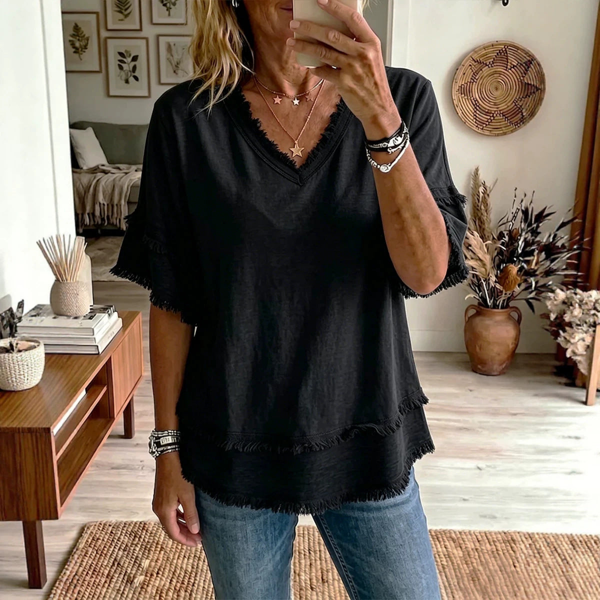 Women’s V-Neck Blouse