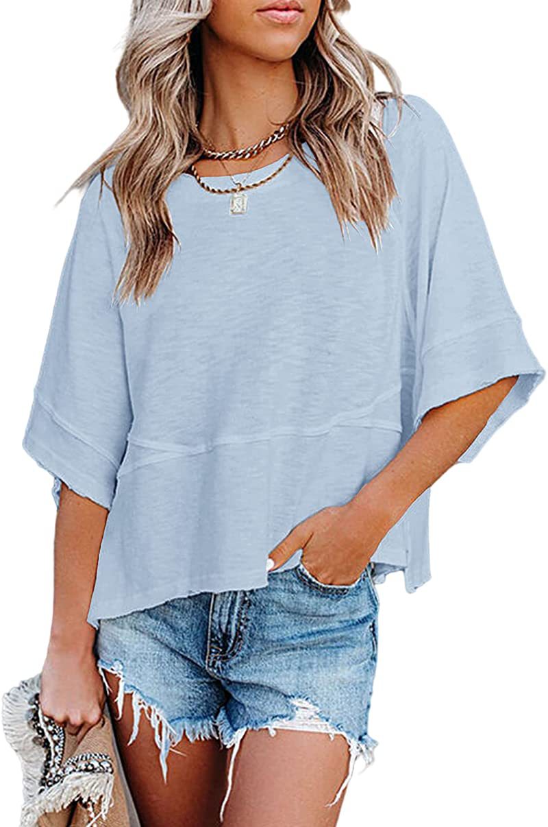 Women’s Round Neck Flared Sleeve Top