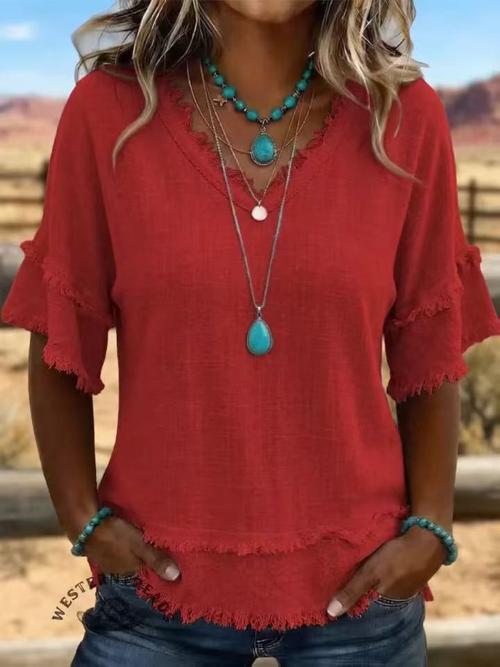 Women’s V-Neck Blouse